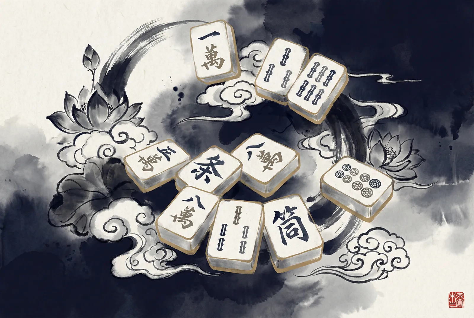 麻将胡了水墨风格游戏展示